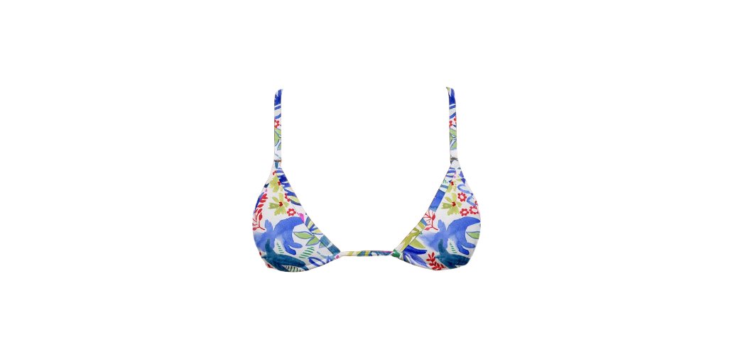 Floral Fever Triangle Bikini Top